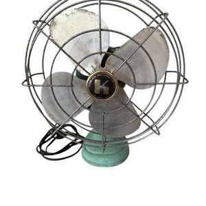 Sears Roebuck and Co Vintage K Fan  Cast Iron Model 303 800 60 Works  As is